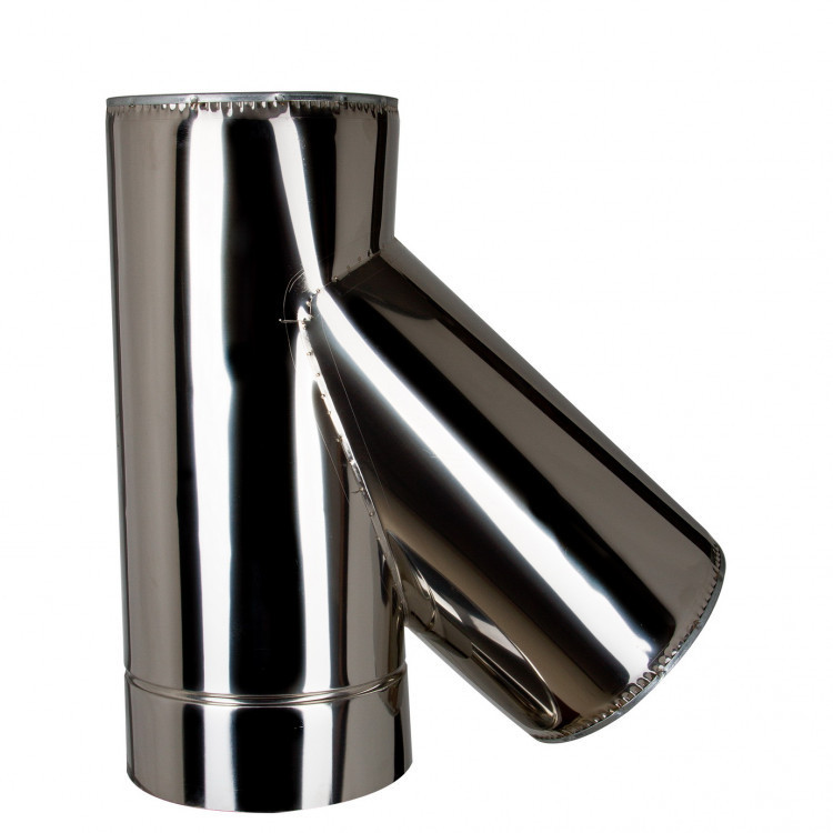 Трійник 45° AiSi304 0,8мм термо нерж/нерж d180/250