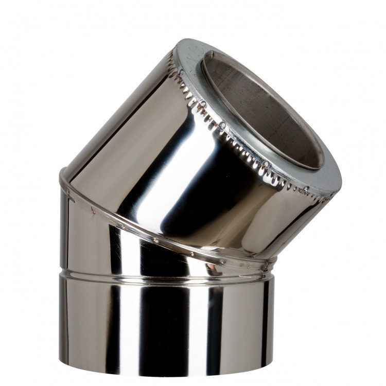 Колено 45° AiSi304 0,8мм термо нерж/нерж d200/260