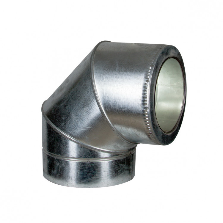 Коліно 90° AiSi304 0,8мм термо нерж/оц d150/250