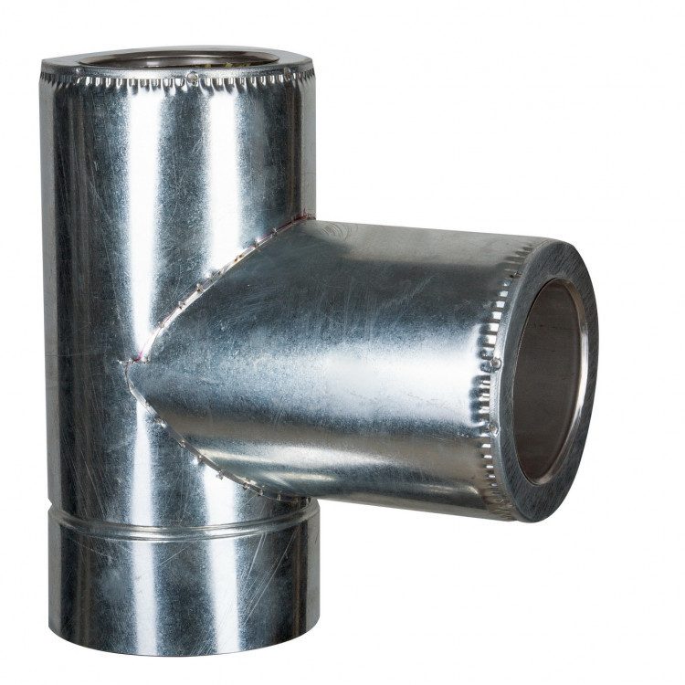 Трійник 87° AiSi201 1мм термо нерж/оц d220/280